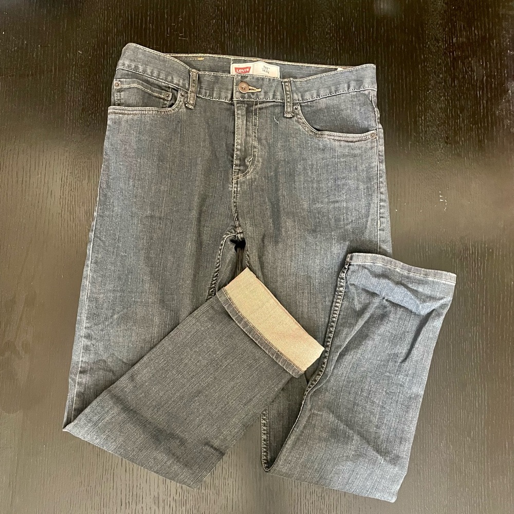 Men Levi Denim Dark Jean Size 30